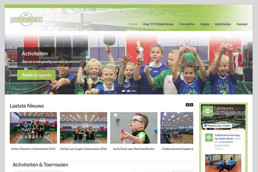 Nieuwe website TTV Stede Broec